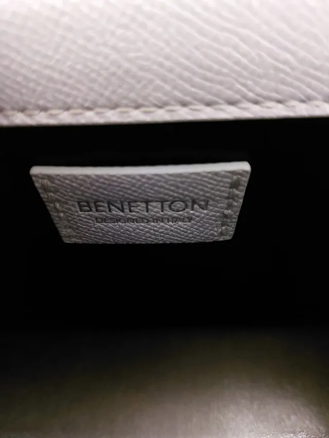 Bolso Benetton Rayas Azul y Blanco