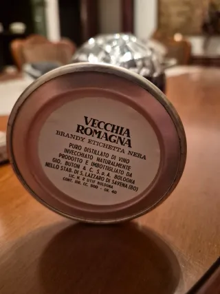 Caraffa in cristallo lavorato e argento con Brandy