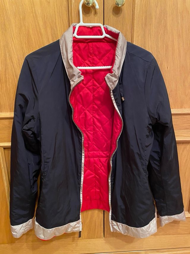 Chaqueta reversible Massimo Dutti azul y rojo
