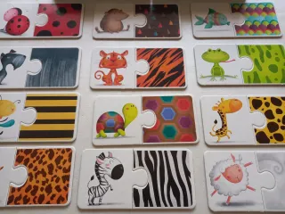 Puzzles Dobles Animales Texturas Eureka Kids