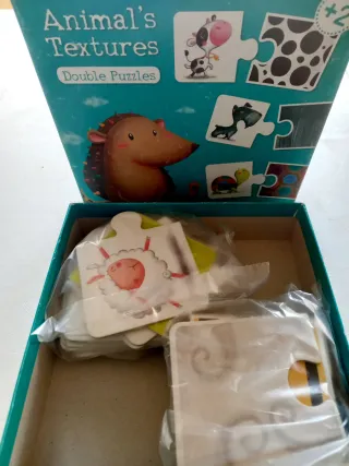 Puzzles Dobles Animales Texturas Eureka Kids