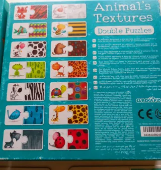 Puzzles Dobles Animales Texturas Eureka Kids