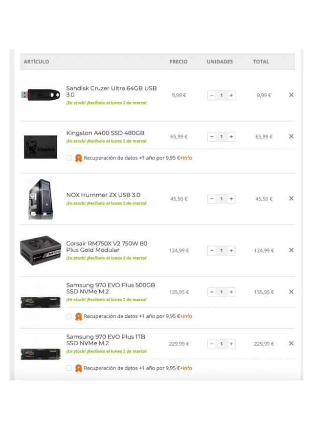 Ordenador sobremesa edición vídeo/gaming