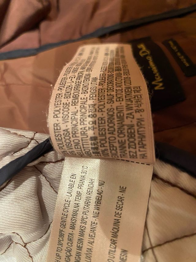 Chaqueta acolchada Massimo Dutti marrón