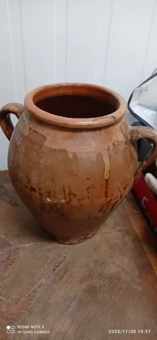 Cántaro y Orza de Barro Antiguos