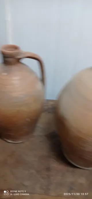 Cántaro y Orza de Barro Antiguos