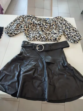 Conjunto Falda y Blusa Animal Print