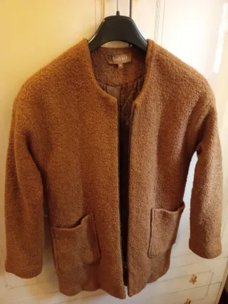 Cappotto Conbipel misto Lana color cammello