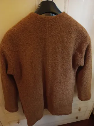 Cappotto Conbipel misto Lana color cammello