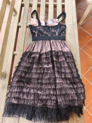 Vestido de fiesta gasa y tul