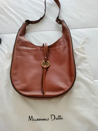 Bolso Massimo Dutti Marrón Piel