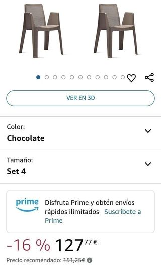 GARBAR Set 4 Sedie con Braccioli per Esterno | Giardino, Terrazza, Balcone, Picnic, Camping, Eventi