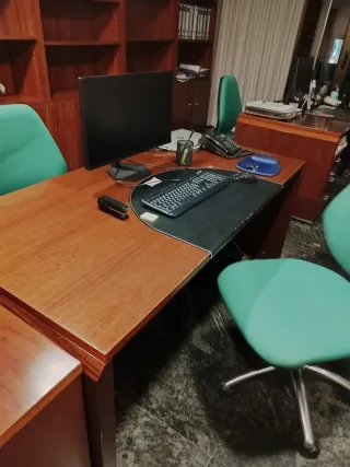 Mobiliario de oficina (escritorios y estanterias)