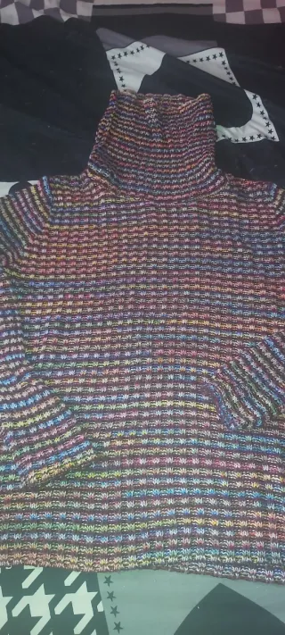 Jersey cuello alto multicolor