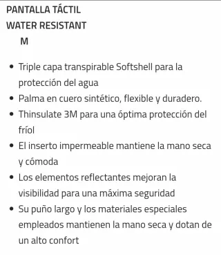 Guantes Invierno GES AQUASHIELD Talla M