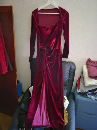 Vestido Terciopelo Rojo Ideal Navidad
