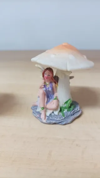 Confezione da 3 Mini Fate con Fungo