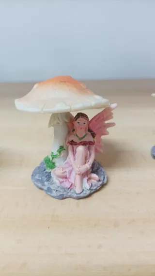 Confezione da 3 Mini Fate con Fungo