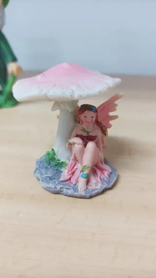 Confezione da 3 Mini Fate con Fungo