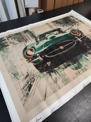 Tela d'arte Jaguar E-Type street art