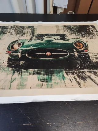 Tela d'arte Jaguar E-Type street art