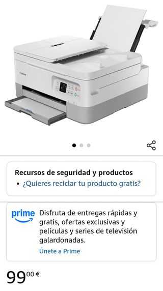 Canon PIXMA TS7451a Impresora Multifunción Wi-Fi