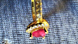 Anillo pandora corazón rojo