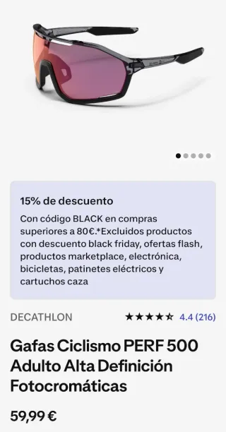 Gafas Ciclismo PERF 500 Fotocromáticas