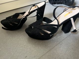 Tacones Zomp Negro Talla 38.5