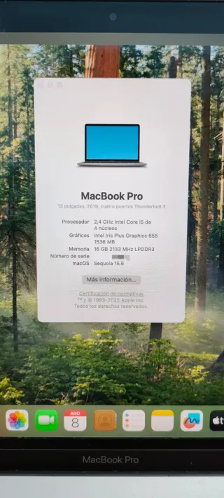 MacBook Pro 2019 16GB 256GB