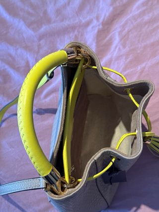 Bolso Purificación García Gris y Amarillo