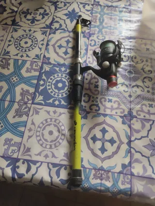 Caña Caperlan Telescópica 2.40 + Carrete