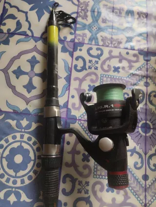 Caña Caperlan Telescópica 2.40 + Carrete