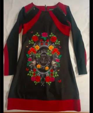 Vestido Invierno Missing Johnny Negro y Rojo