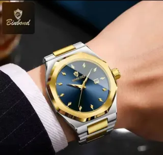 Reloj Binbond Hombre Azul y Dorado