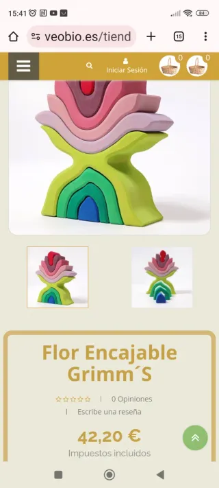 Puzzle Flor aplicable Madera Waldorf. Grimm's