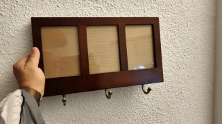 Perchero Marco 3 Fotos Madera y Metal