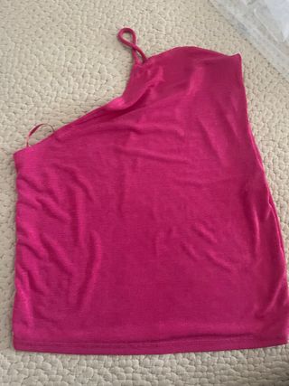 Top Asimétrico Rosa