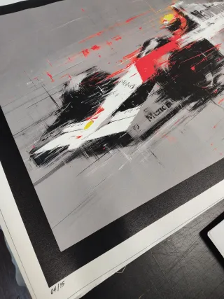 Opera d'arte McLaren MP4 and Senna the king