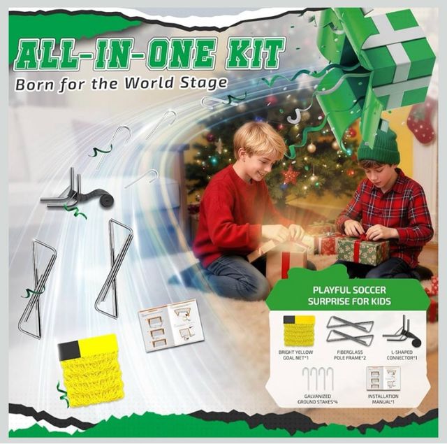 Portería Fútbol Plegable Happy Jump Jardín