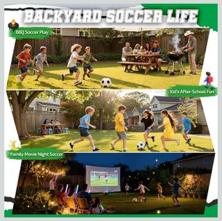 Portería Fútbol Plegable Happy Jump Jardín