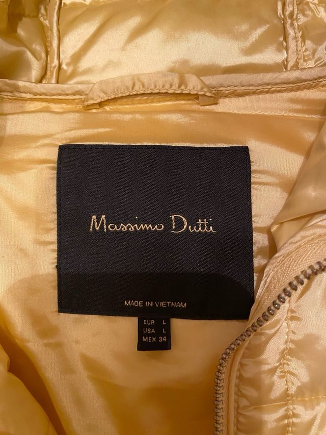 Chaqueta acolchada Massimo Dutti dorada