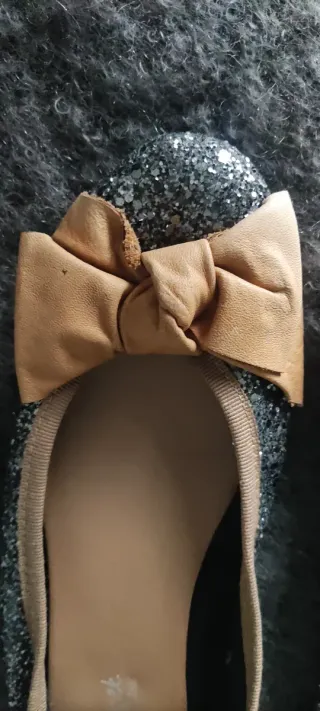 Bailarinas Brillantes Plata Talla 39