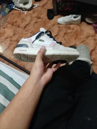 Zapatillas Lacoste Blancas y Rosa