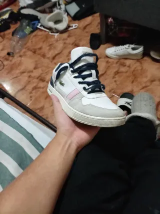 Zapatillas Lacoste Blancas y Rosa