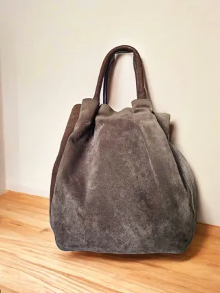 Borsa Furla in pelle scamosciata marrone
