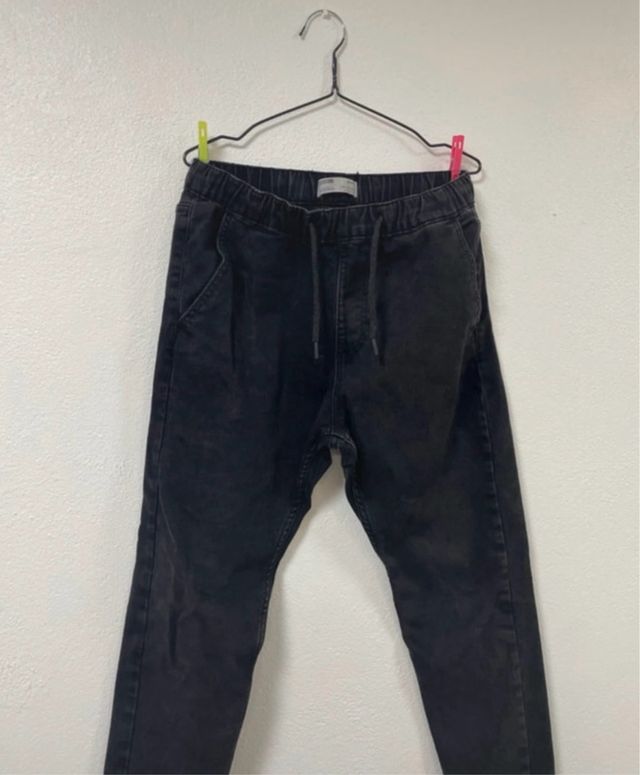 pantalon negro hombre talla S bershka