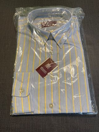 camisa de manga larga a rayas de mujer.