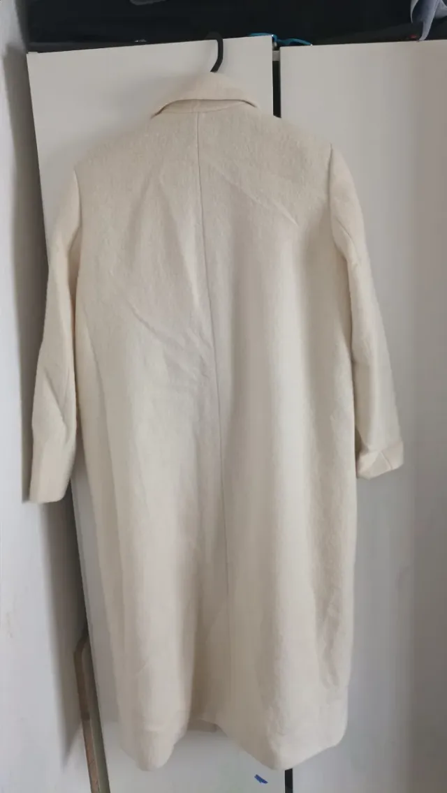 Mango Abrigo Mujer Talla M Beige