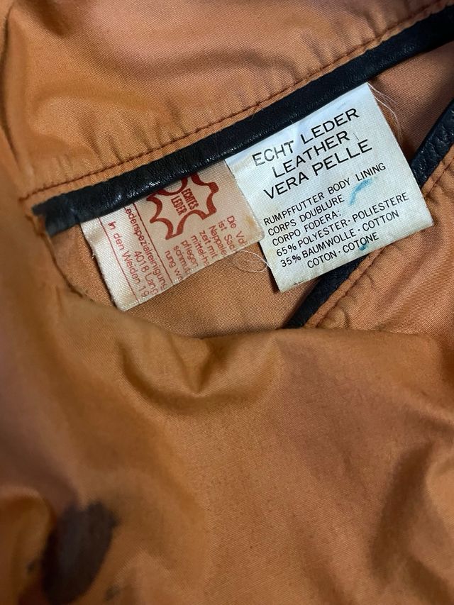 Giacca vera pelle vintage uomo, tipo Schott